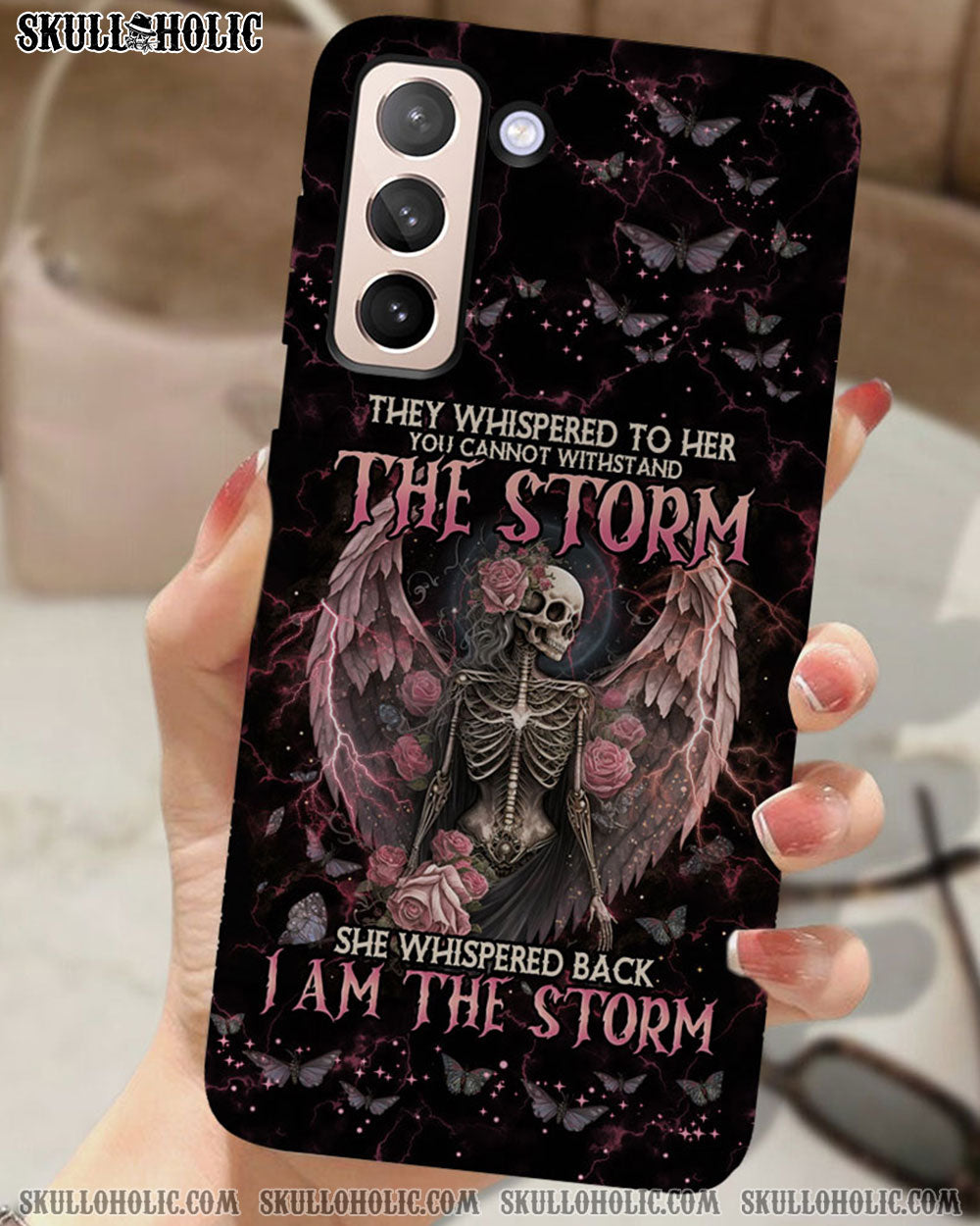 I AM THE STORM SKELETON ROSES WINGS PHONE CASE – TLNO0602233