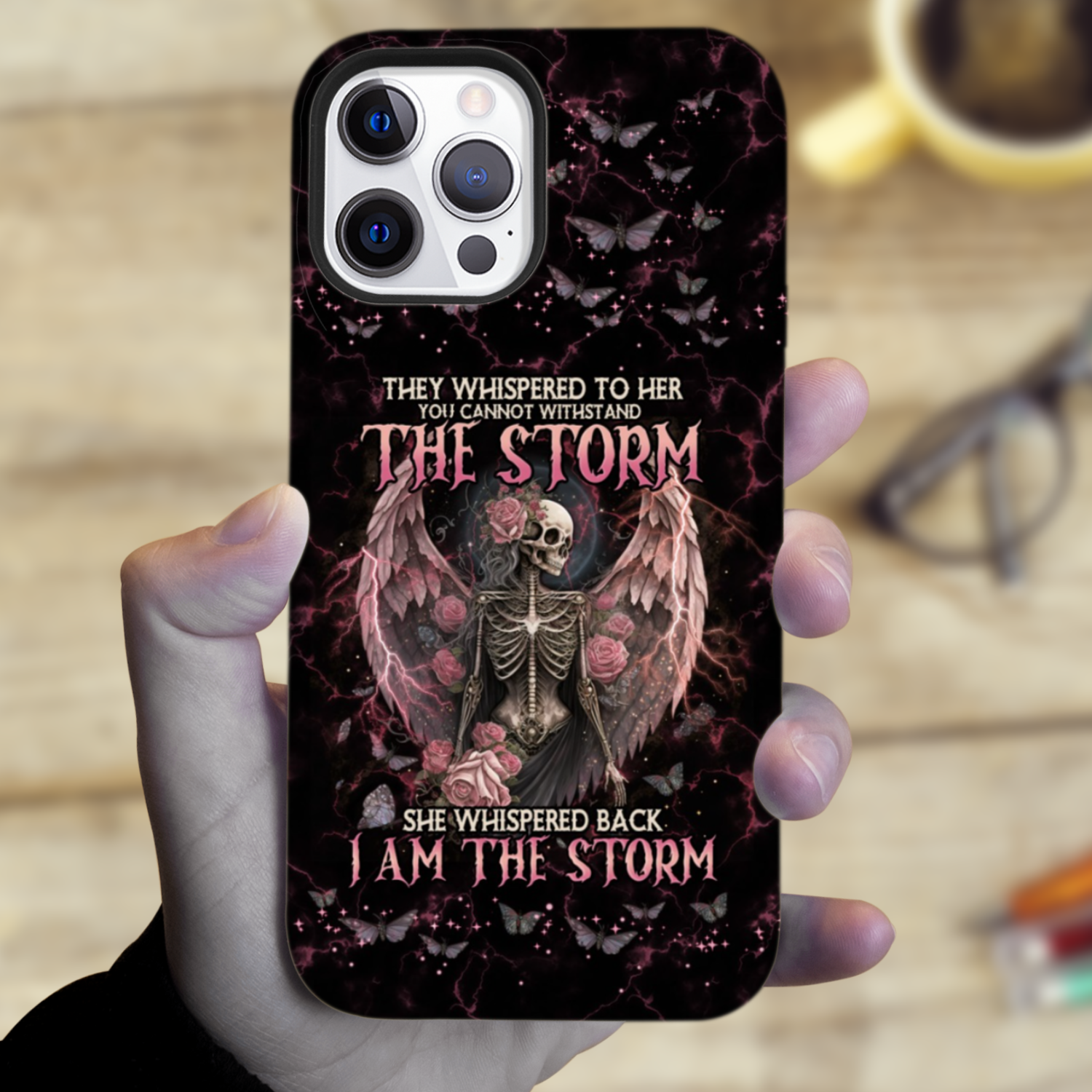 I AM THE STORM SKELETON ROSES WINGS PHONE CASE – TLNO0602233