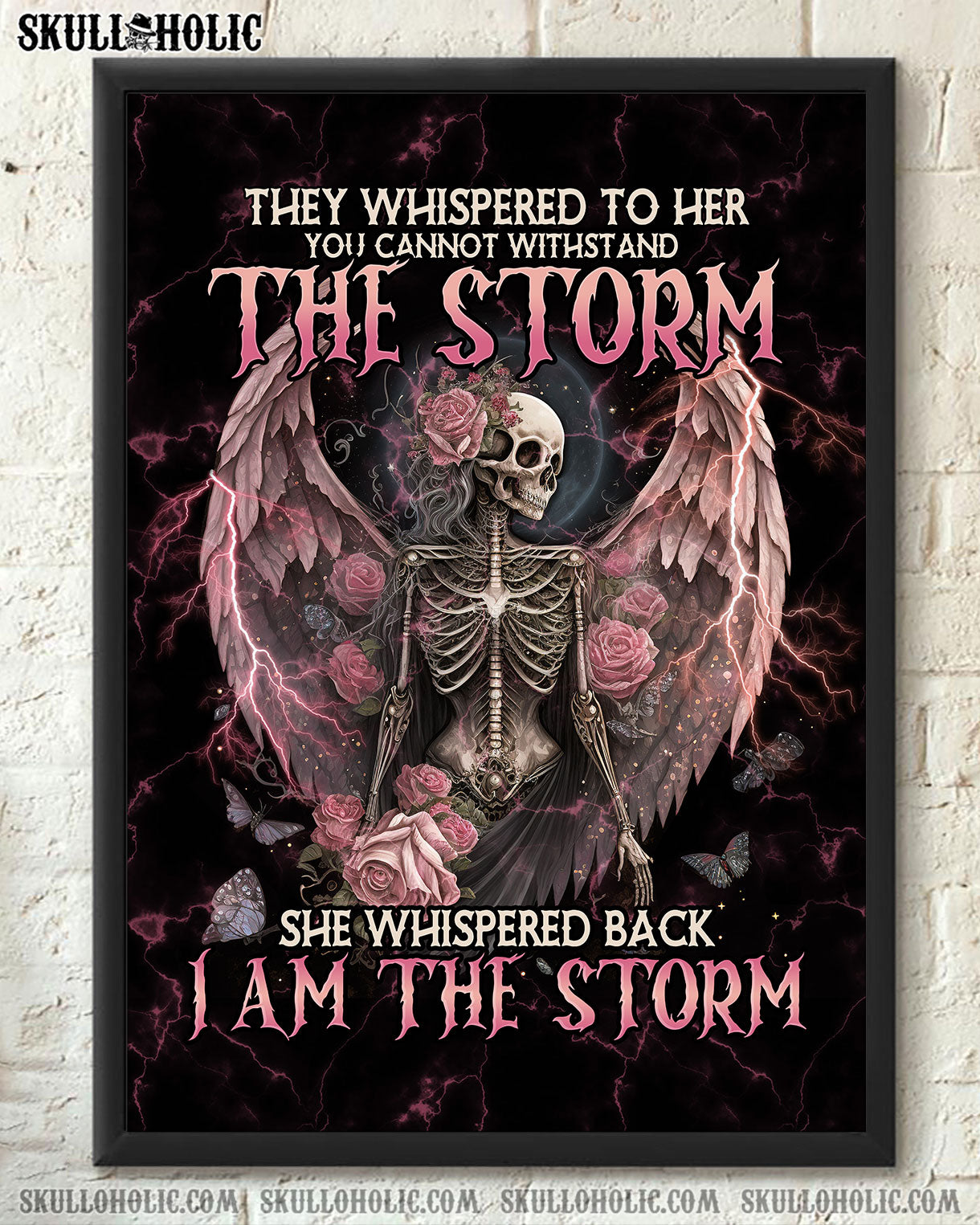 I AM THE STORM SKELETON ROSES WINGS POSTER – TLNO0802234