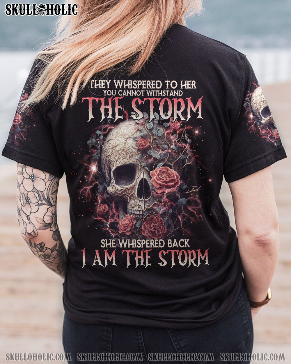 I AM THE STORM SKULL ROSE ALL OVER PRINT – TLNO0103233