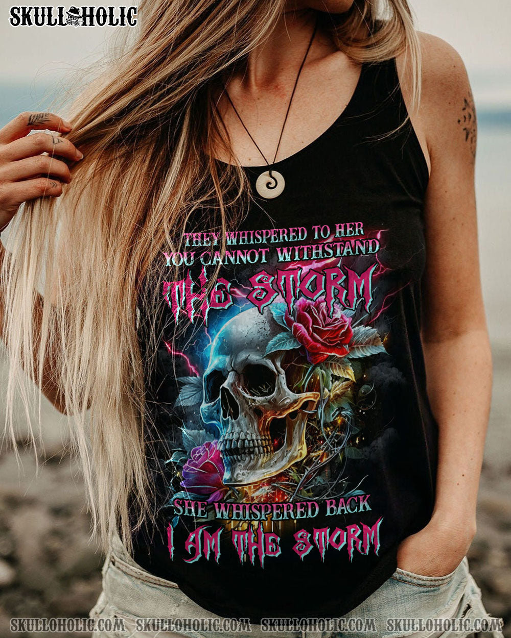 I AM THE STORM SKULL ROSE ALL OVER PRINT – YHHN1002231