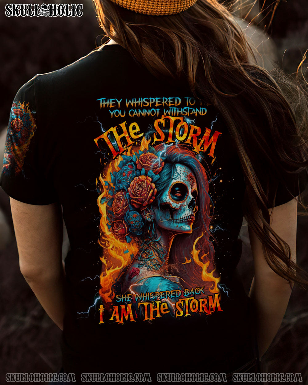 I AM THE STORM SUGAR SKULL FIRE ALL OVER PRINT – TLTR1103232