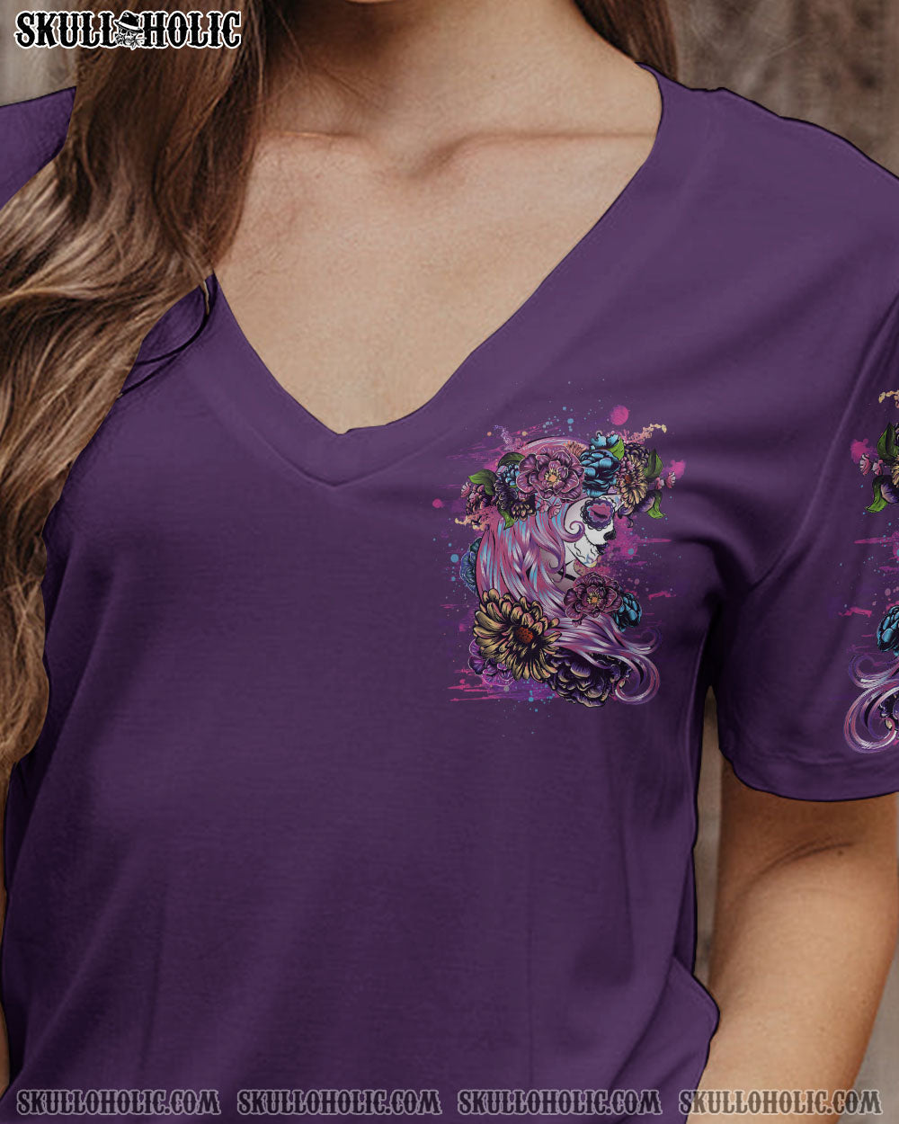 I AM THE STORM SUGAR SKULL FLOWER ALL OVER PRINT – YHHG0304233