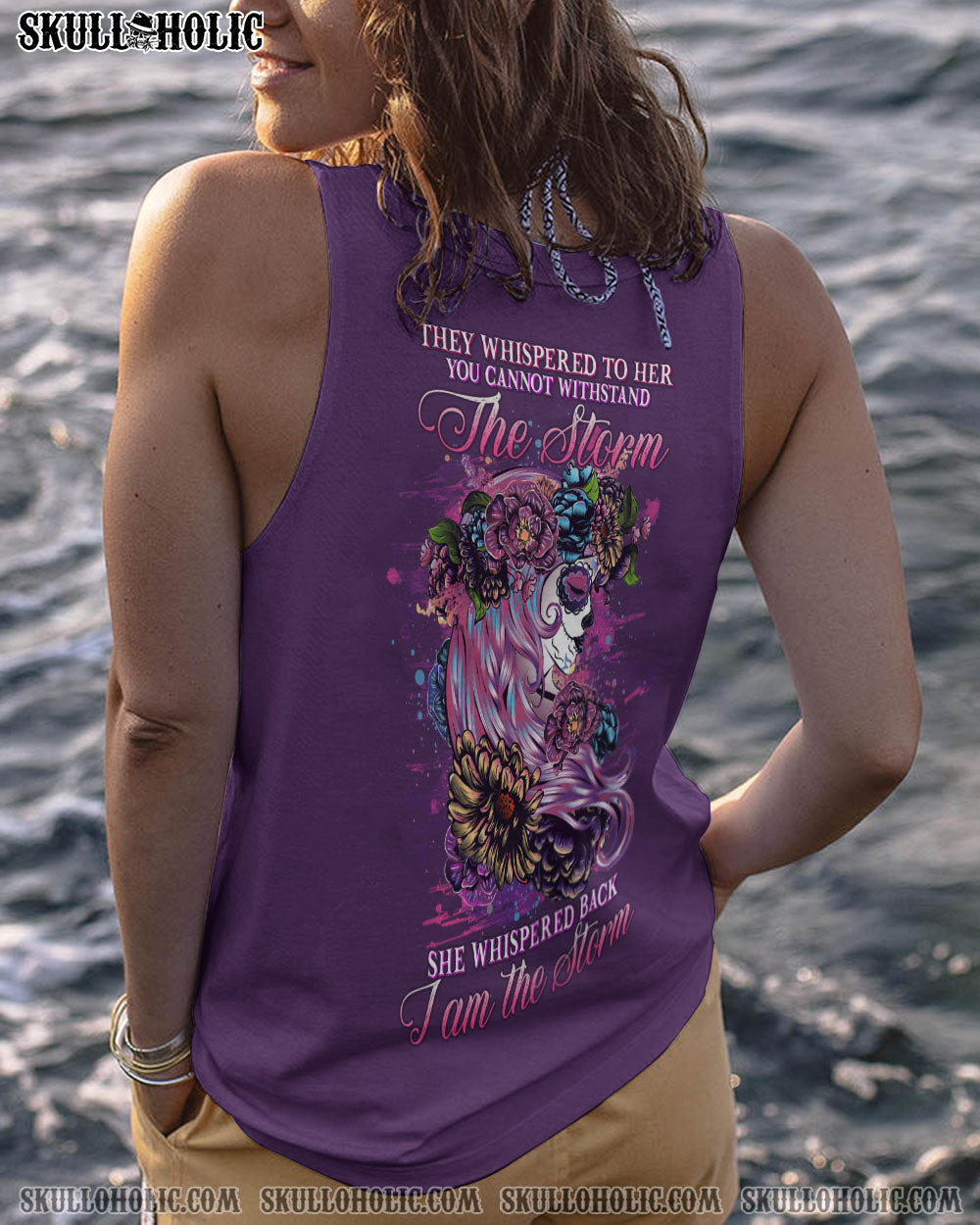 I AM THE STORM SUGAR SKULL FLOWER ALL OVER PRINT – YHHG0304233