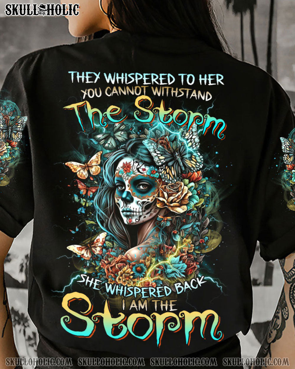 I AM THE STORM SUGAR SKULL GIRL ALL OVER PRINT - TLTR0604236