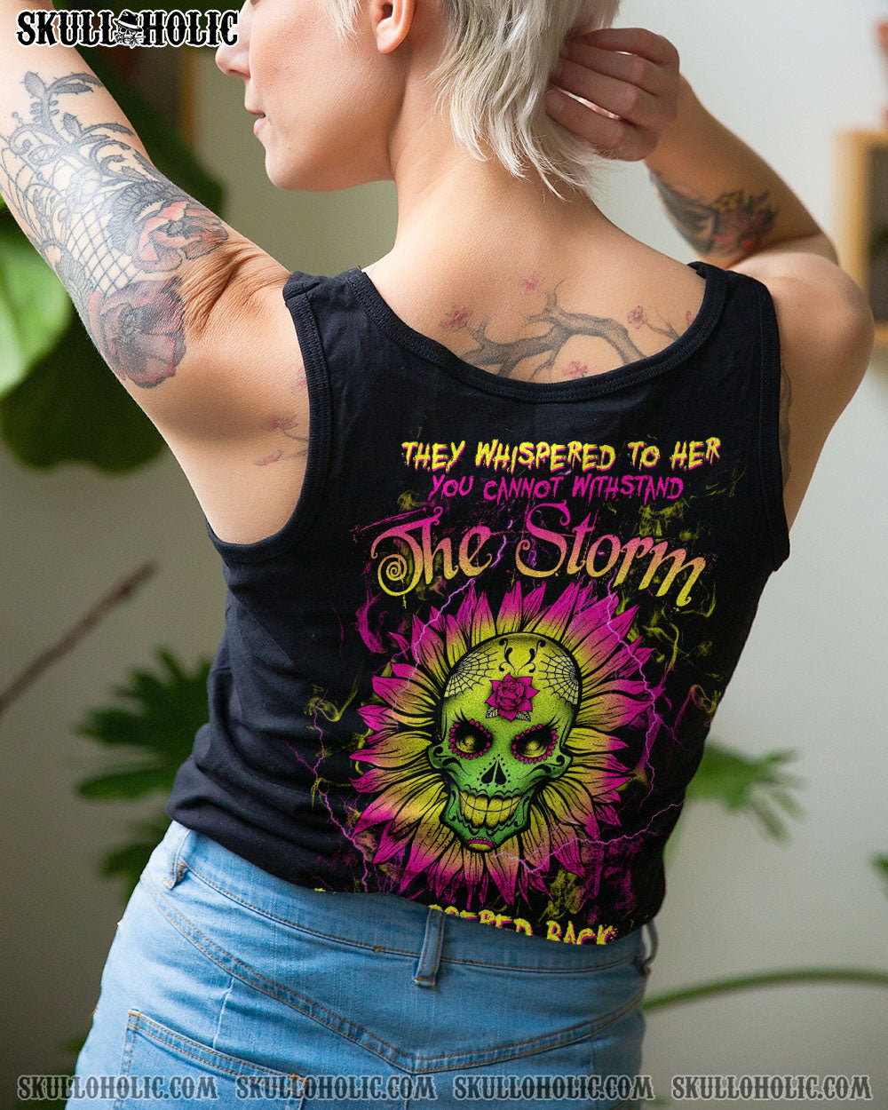 I AM THE STORM SUGAR SKULL SUNFLOWER ALL OVER PRINT – TLTW0103232