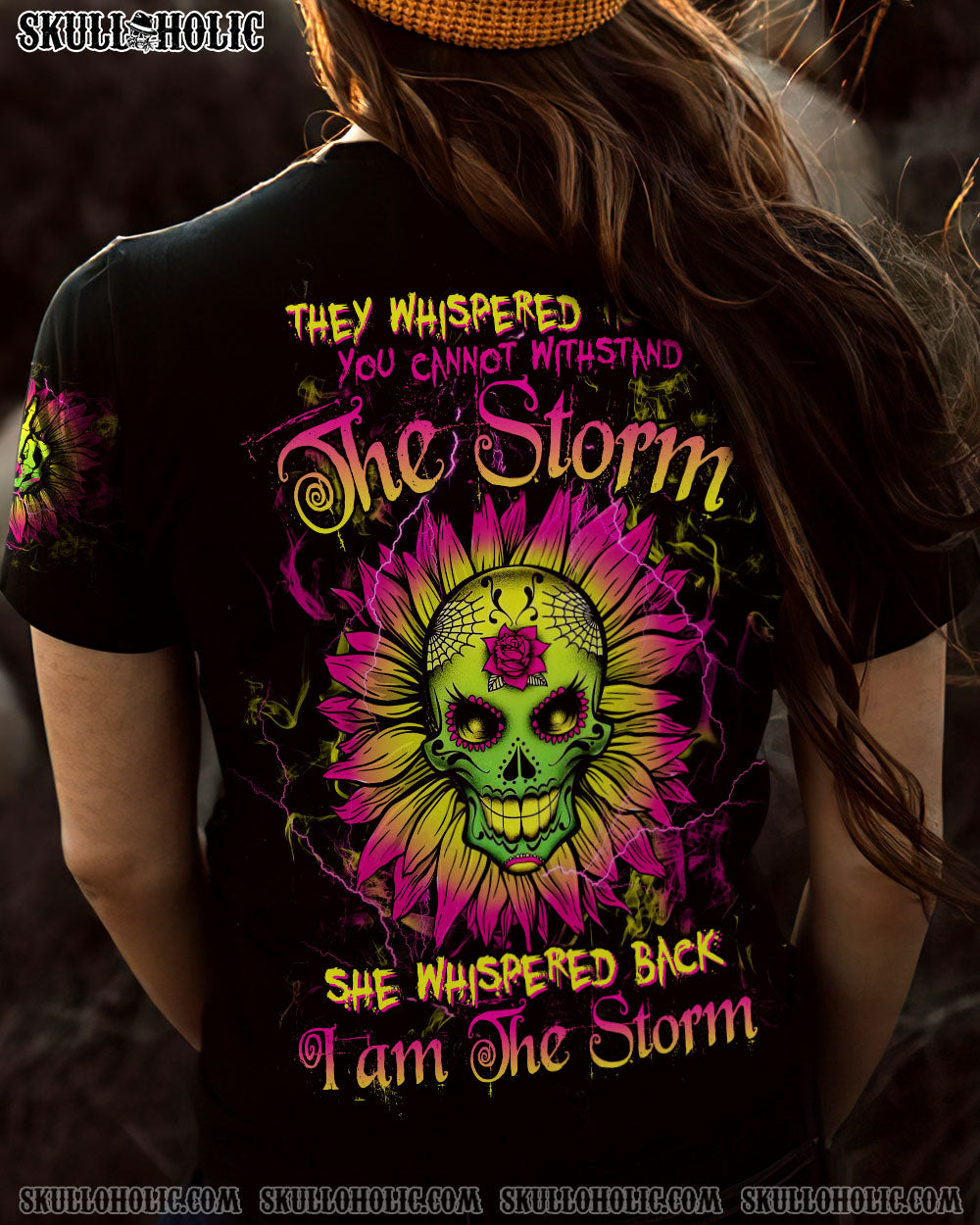 I AM THE STORM SUGAR SKULL SUNFLOWER ALL OVER PRINT – TLTW0103232