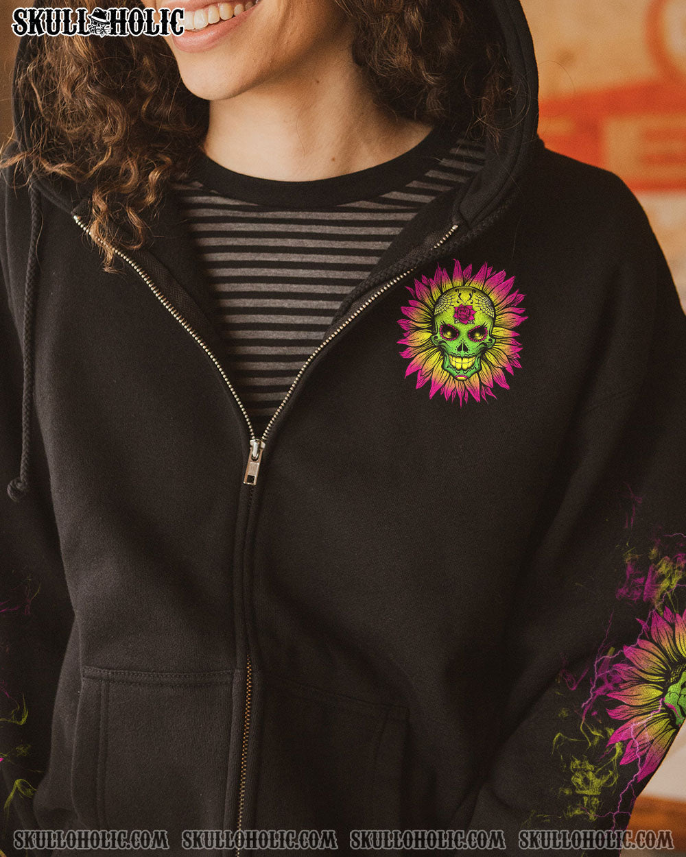 I AM THE STORM SUGAR SKULL SUNFLOWER ALL OVER PRINT – TLTW0103232