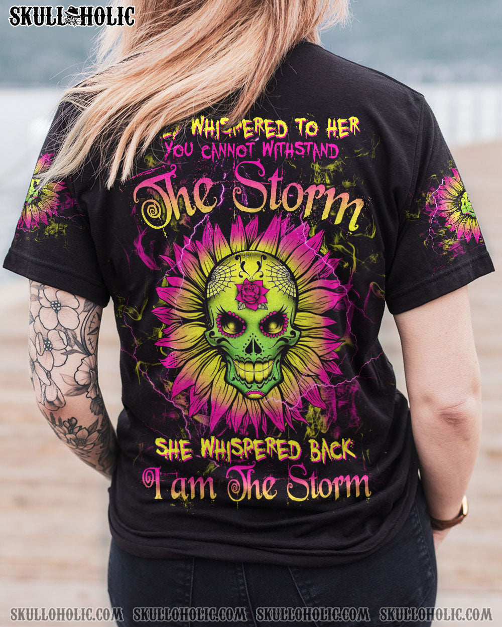 I AM THE STORM SUGAR SKULL SUNFLOWER ALL OVER PRINT – TLTW0103232