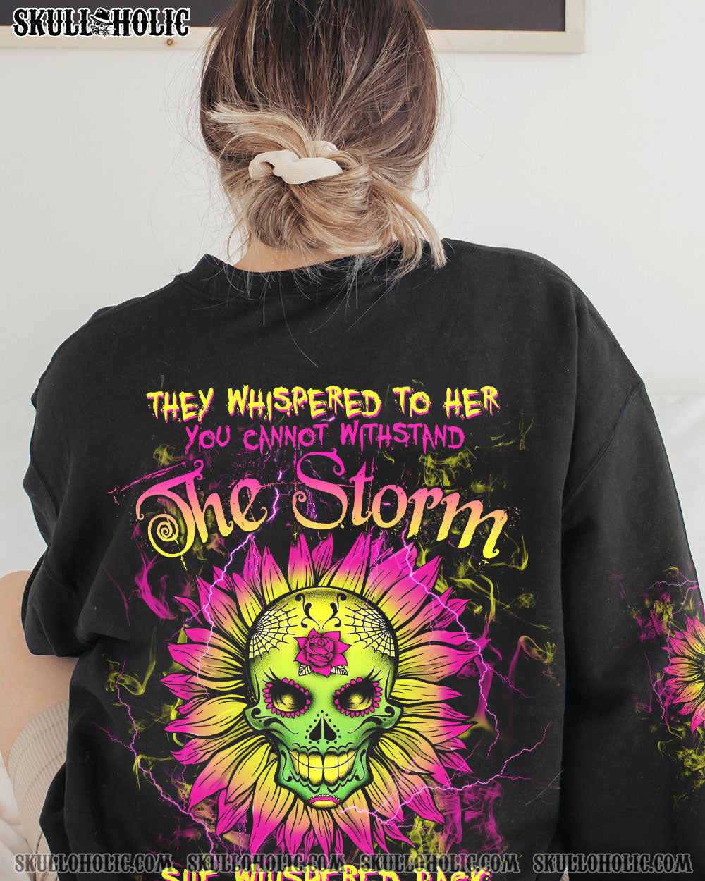 I AM THE STORM SUGAR SKULL SUNFLOWER ALL OVER PRINT – TLTW0103232