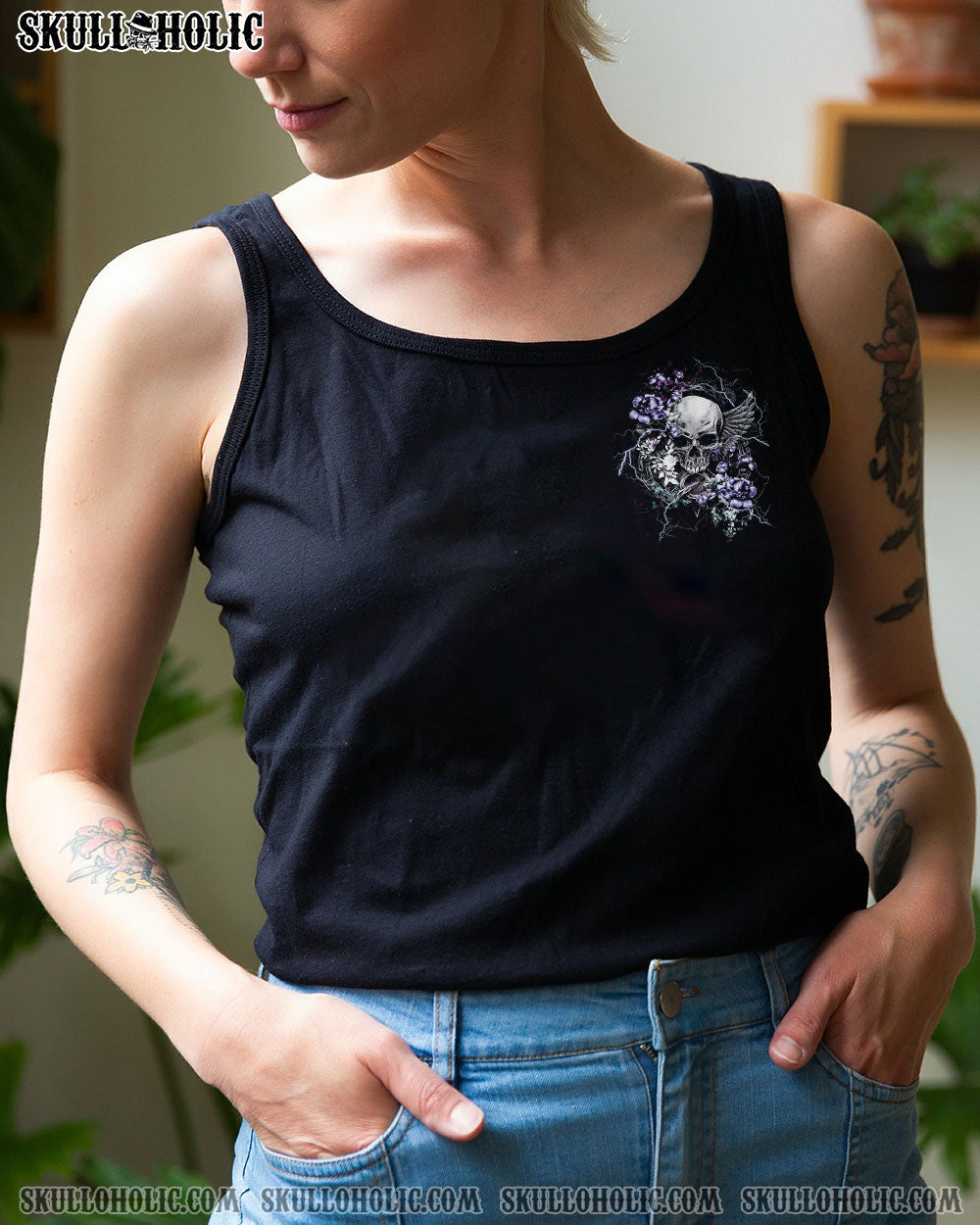 I AM THE STORM WINGS FLOWER SKULL ALL OVER PRINT – TLTW0202233