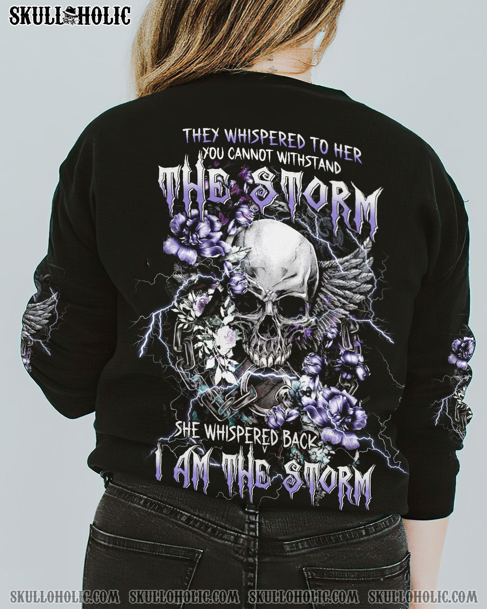 I AM THE STORM WINGS FLOWER SKULL ALL OVER PRINT – TLTW0202233