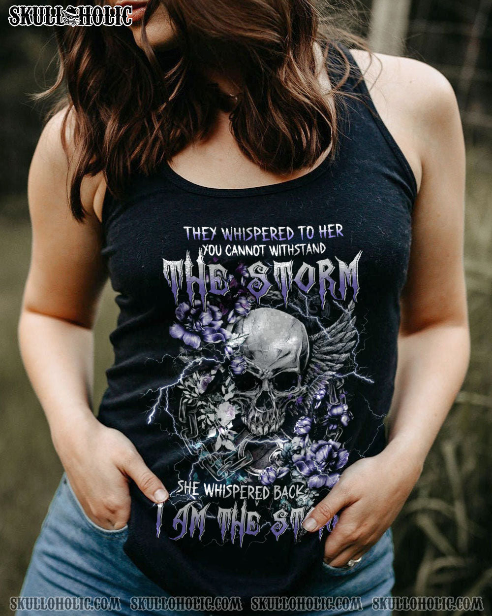 I AM THE STORM WINGS FLOWER SKULL ALL OVER PRINT – TLTW0202233