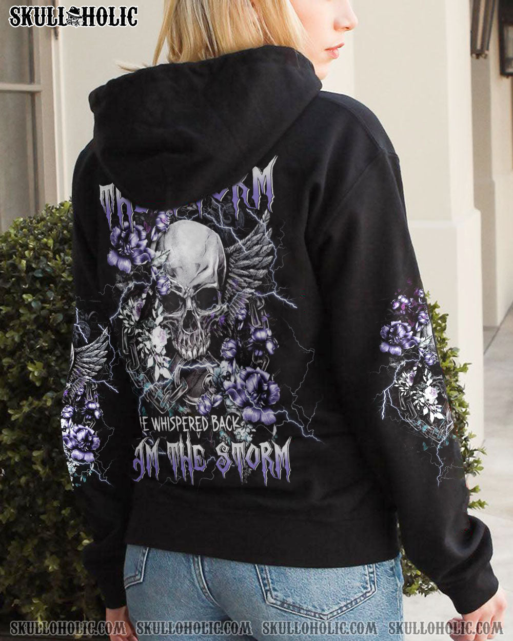 I AM THE STORM WINGS FLOWER SKULL ALL OVER PRINT – TLTW0202233
