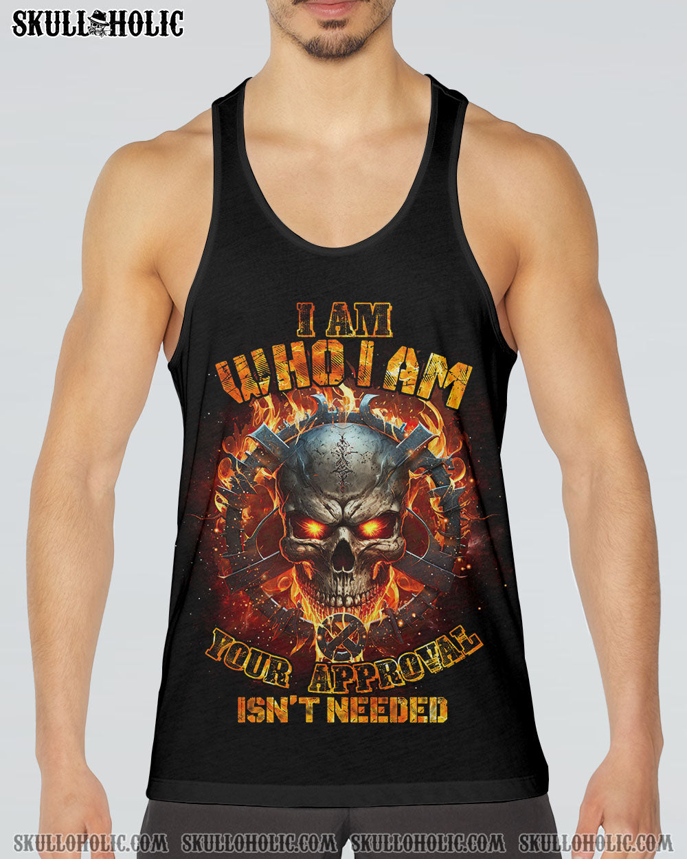 I AM WHO I AM FIRE SKULL CHAIN ALL OVER PRINT – TLTR1002234