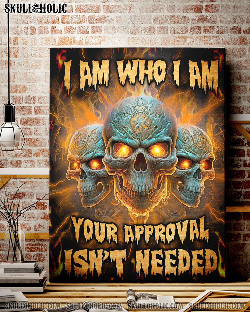 I AM WHO I AM FIRE SKULL POSTER – YHLN0802235