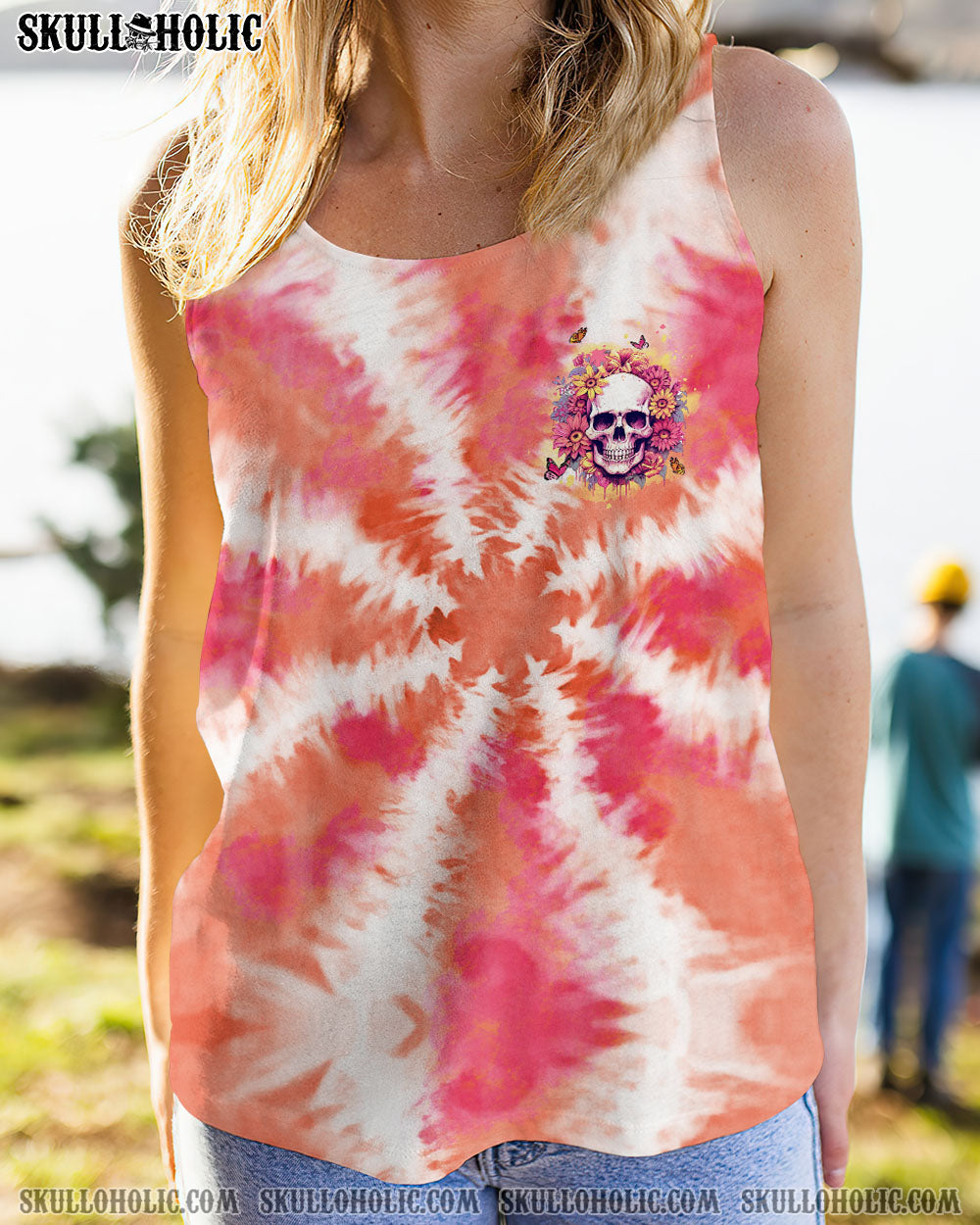 I AM WHO I AM FLORAL SKULL TIE DYE ALL OVER PRINT – TLTW1306234