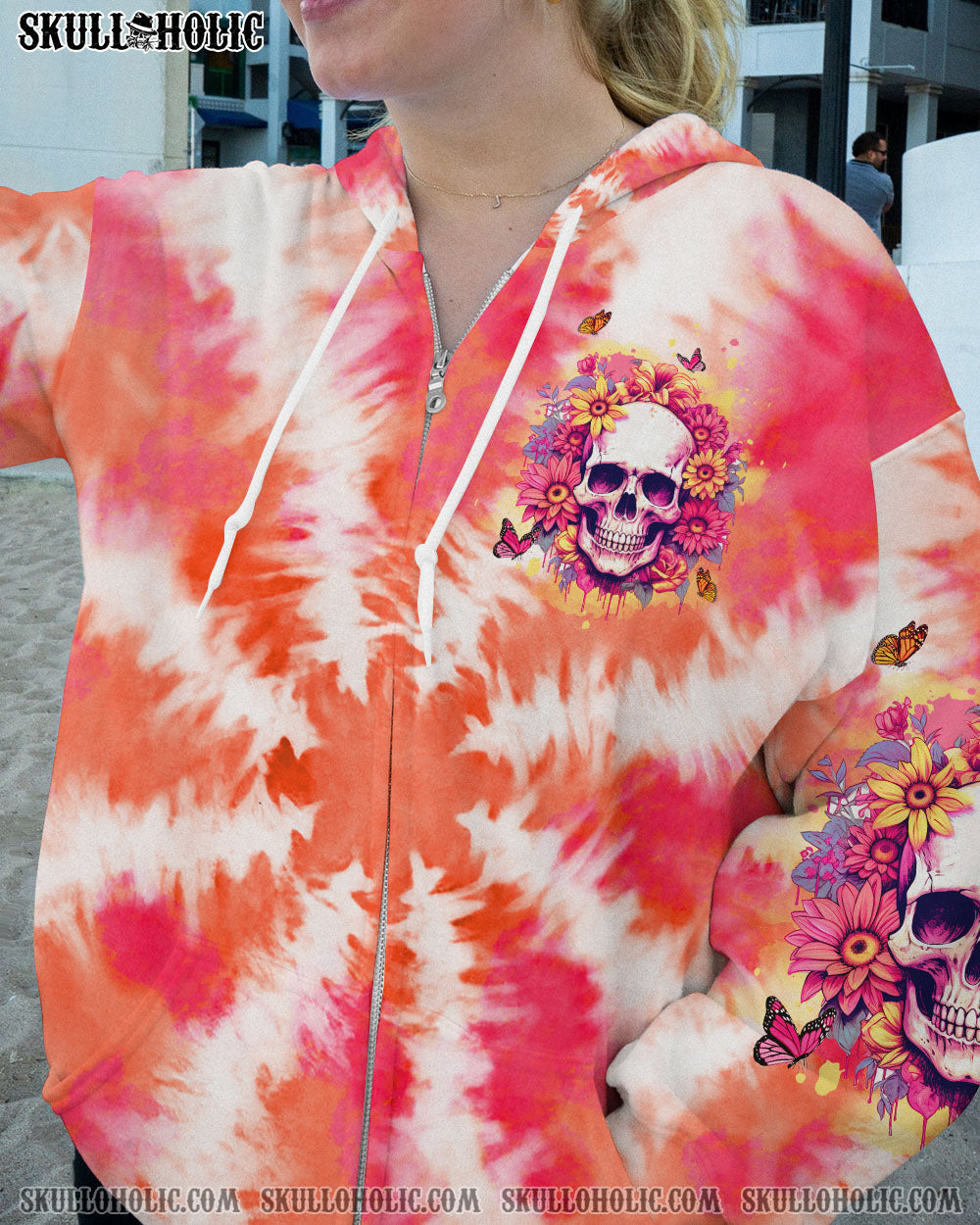 I AM WHO I AM FLORAL SKULL TIE DYE ALL OVER PRINT – TLTW1306234