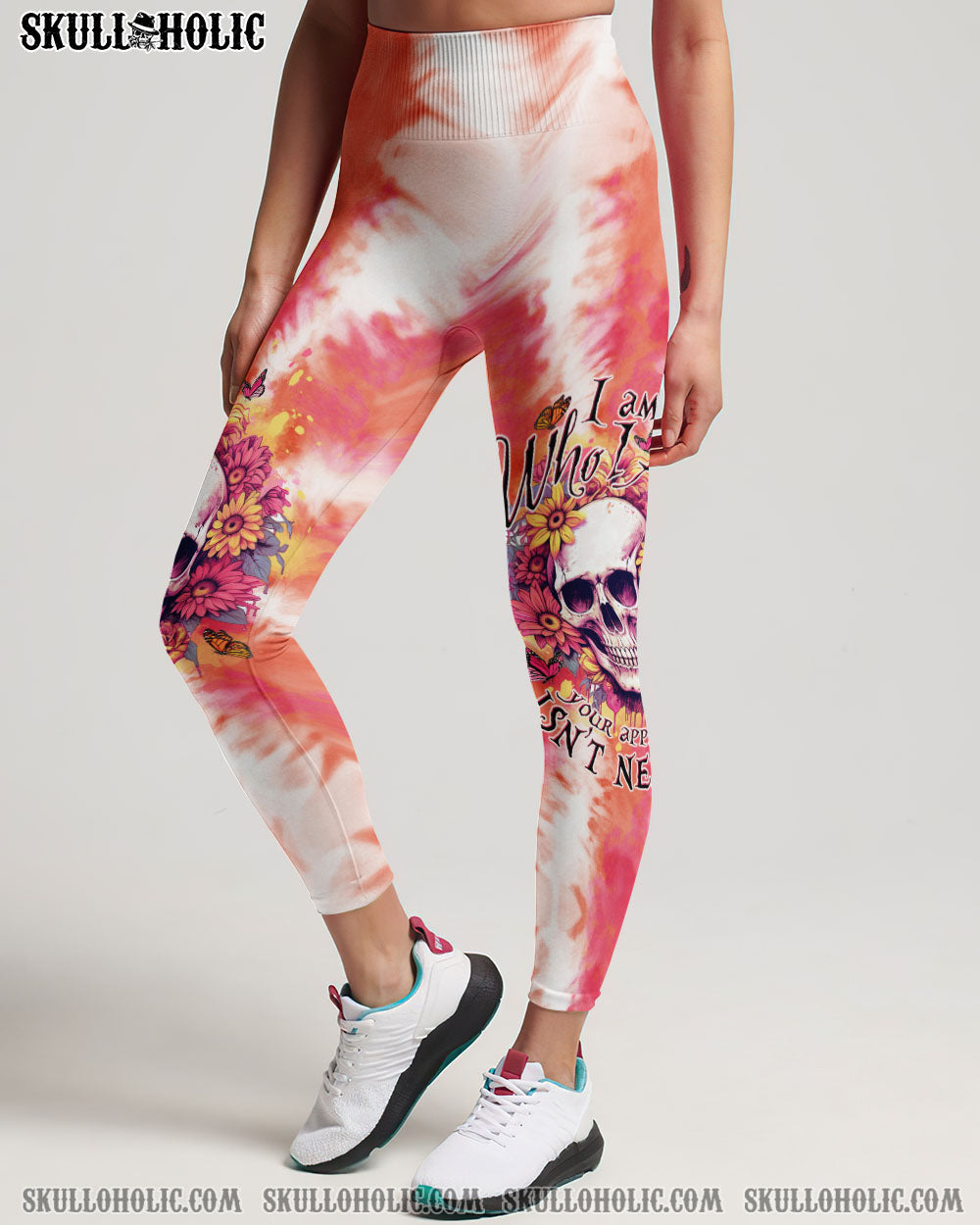 I AM WHO I AM FLORAL SKULL TIE DYE ALL OVER PRINT – TLTW1306234