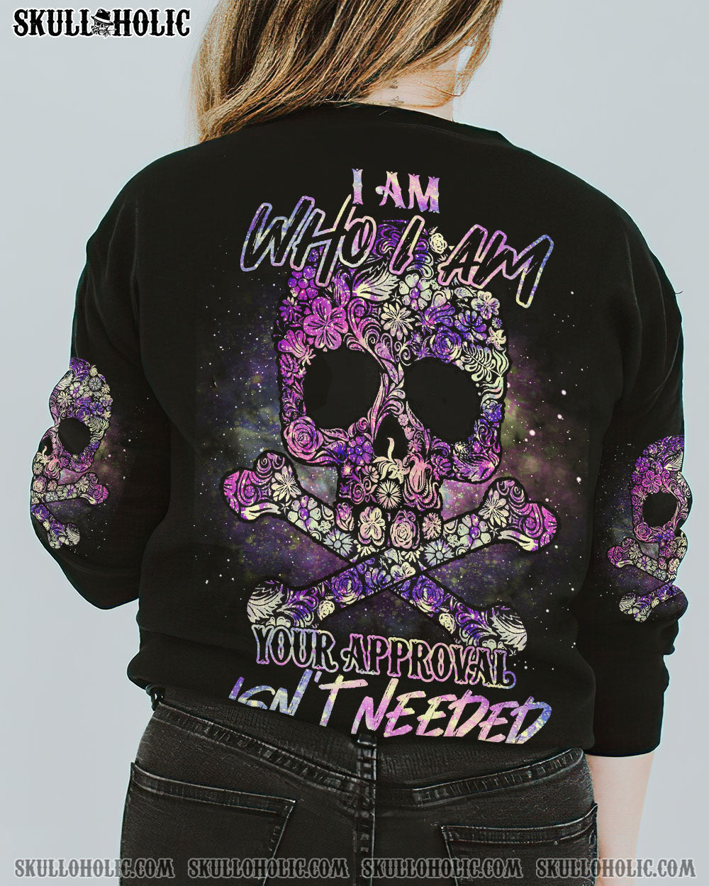 I AM WHO I AM FLOWER GALAXY SKULL ALL OVER PRINT – TLNO1712222
