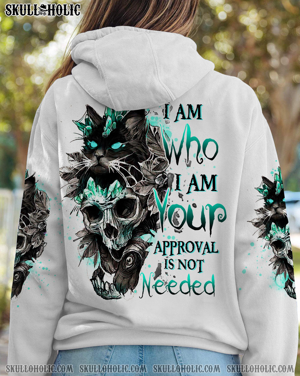 I AM WHO I AM SKULL BLACK CAT ALL OVER PRINT – TLTW2712223