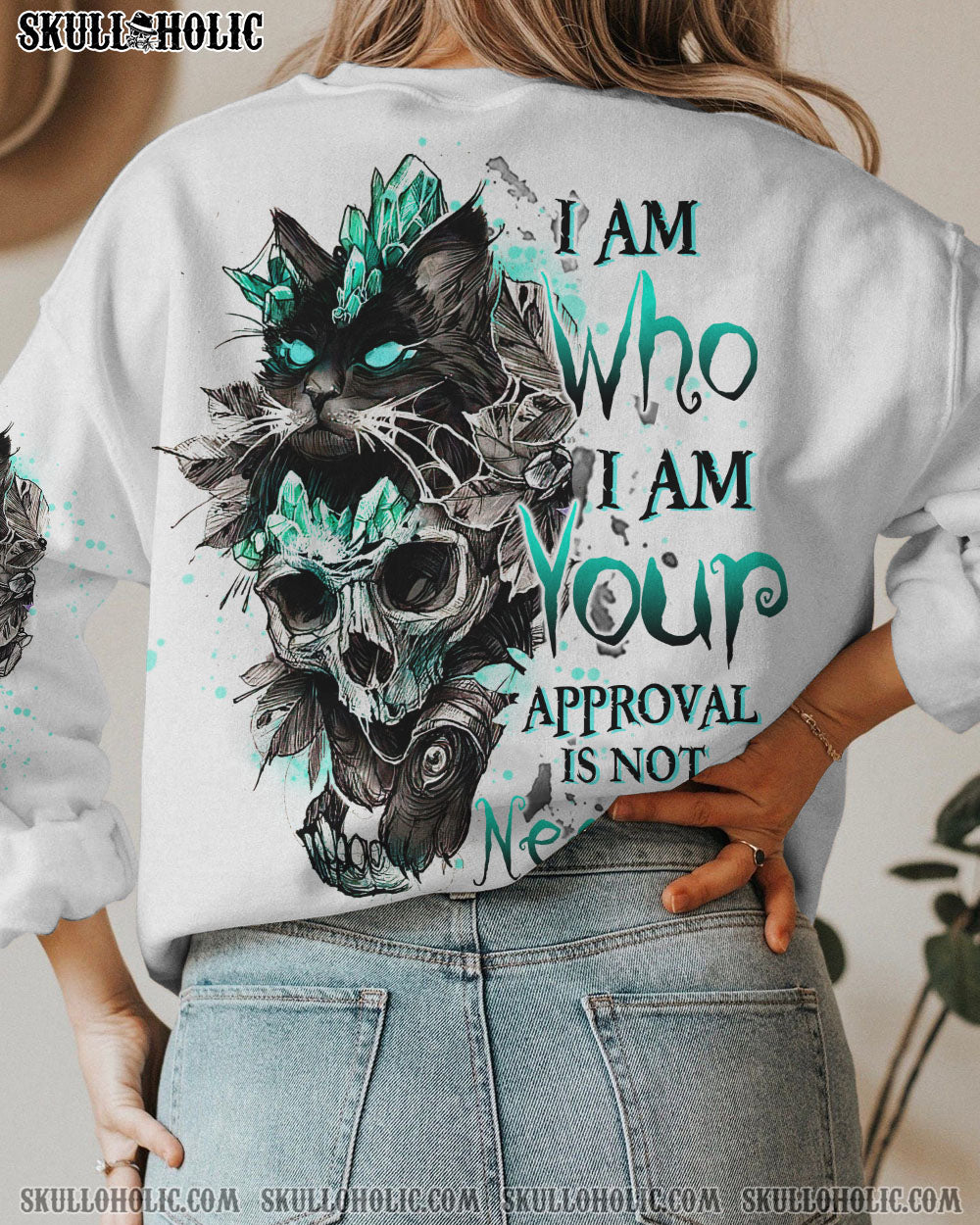 I AM WHO I AM SKULL BLACK CAT ALL OVER PRINT – TLTW2712223