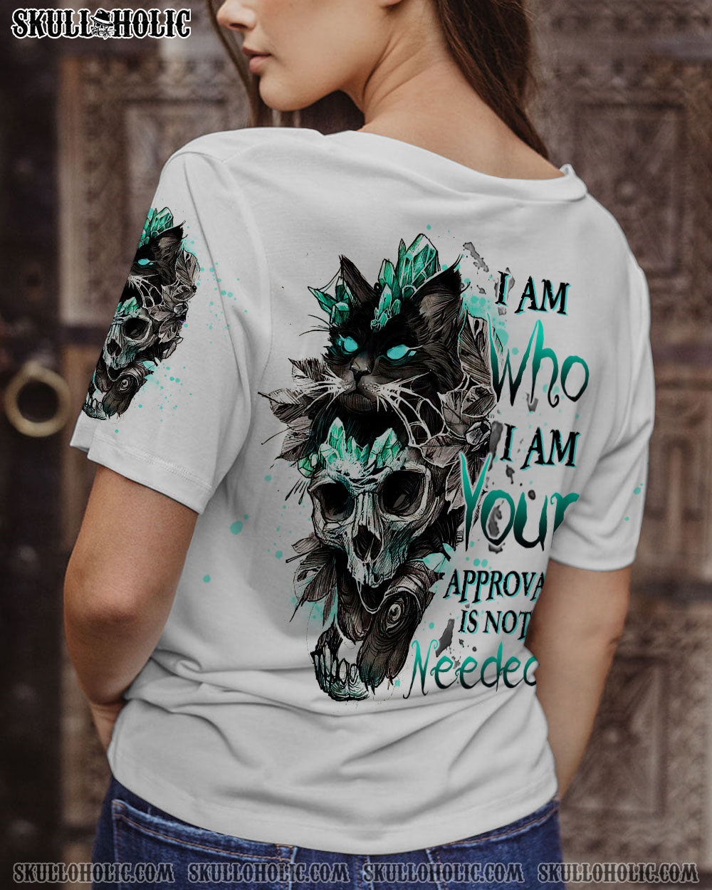 I AM WHO I AM SKULL BLACK CAT ALL OVER PRINT – TLTW2712223