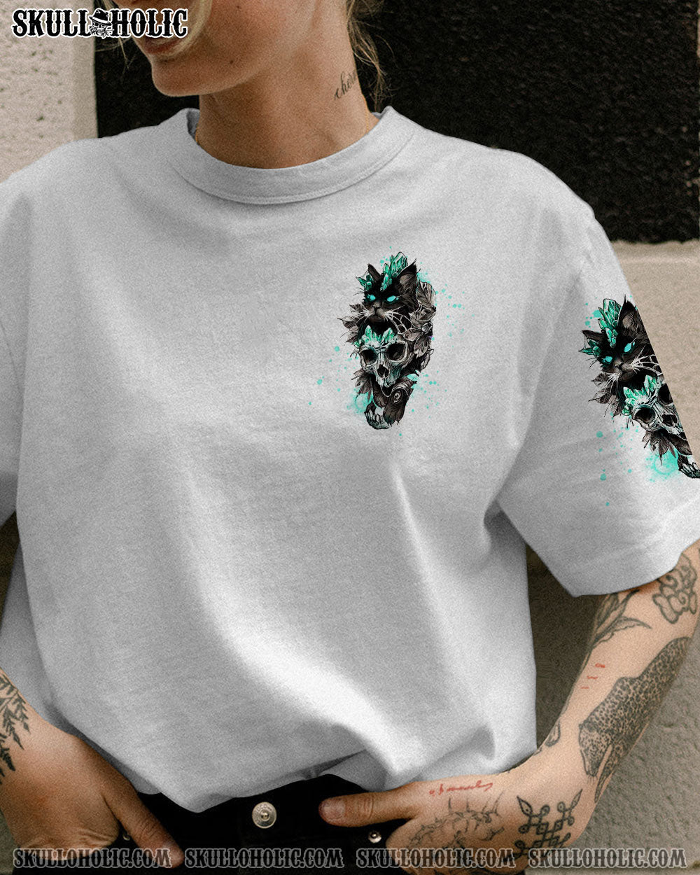 I AM WHO I AM SKULL BLACK CAT ALL OVER PRINT – TLTW2712223