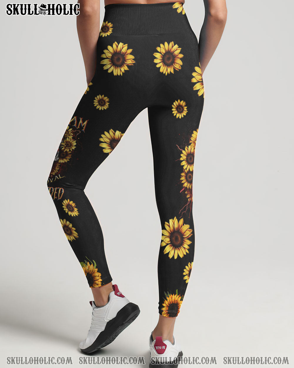 I AM WHO I AM SKULL SUNFLOWER FLAG ALL OVER PRINT – TLNZ1605231
