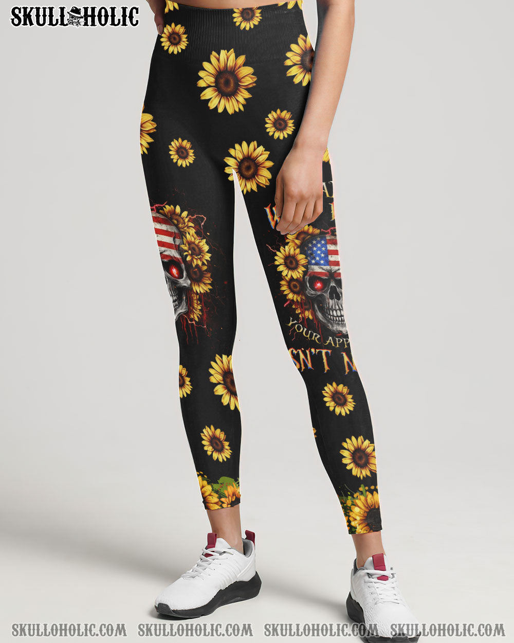 I AM WHO I AM SKULL SUNFLOWER FLAG ALL OVER PRINT – TLNZ1605231