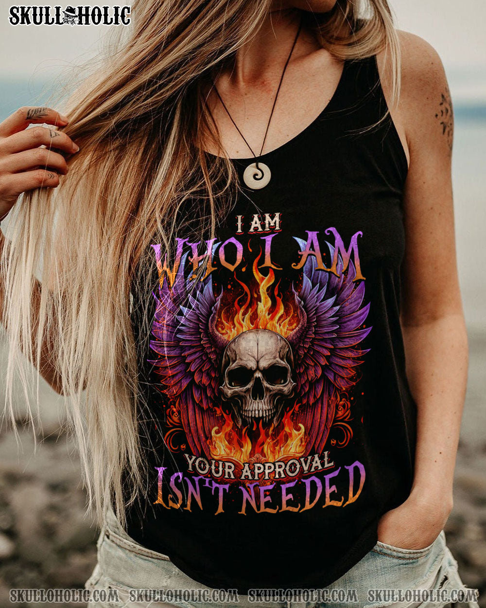 I AM WHO I AM WINGS SKULL ALL OVER PRINT – TLTM1002231