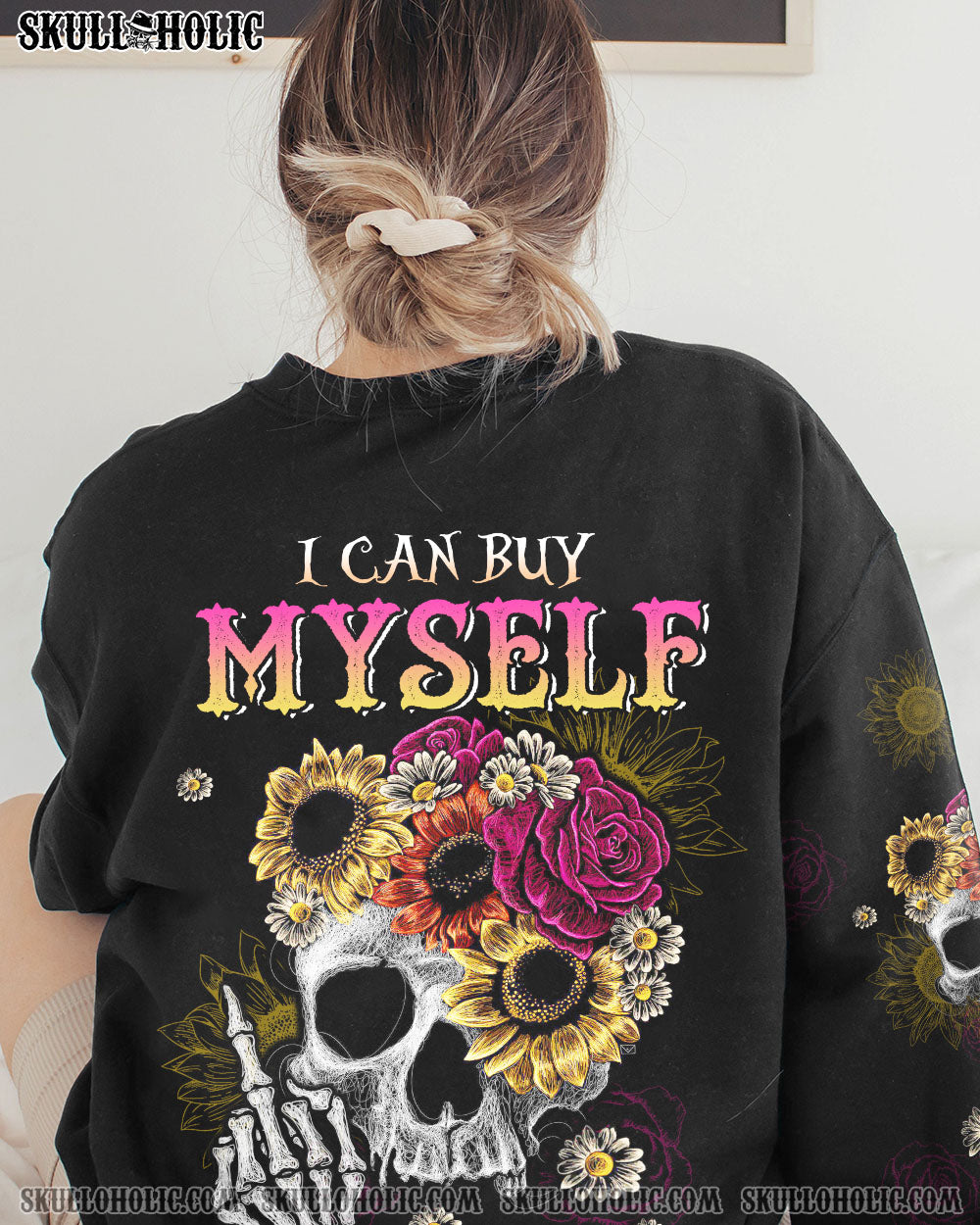 I CAN BUY MYSELF FLOWER SKULL ALL OVER PRINT – TLTW1603234