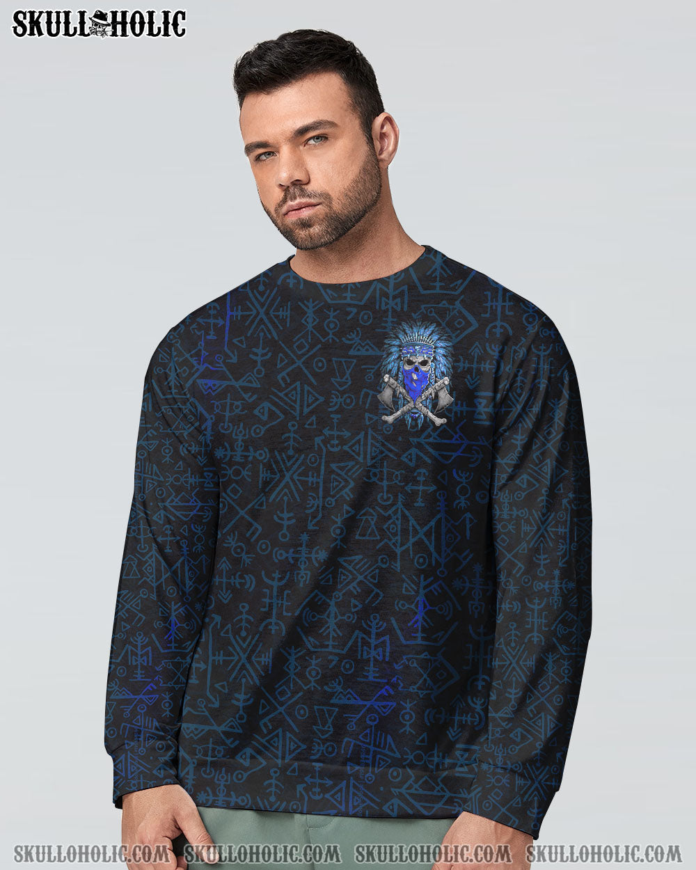 I CAN FIX STUPID NATIVE SKULL ALL OVER PRINT – TLTM3101234