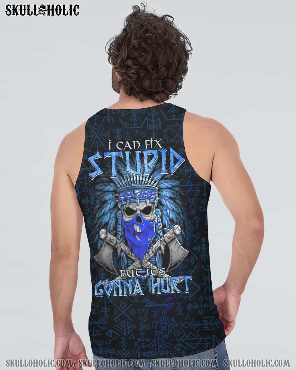 I CAN FIX STUPID NATIVE SKULL ALL OVER PRINT – TLTM3101234