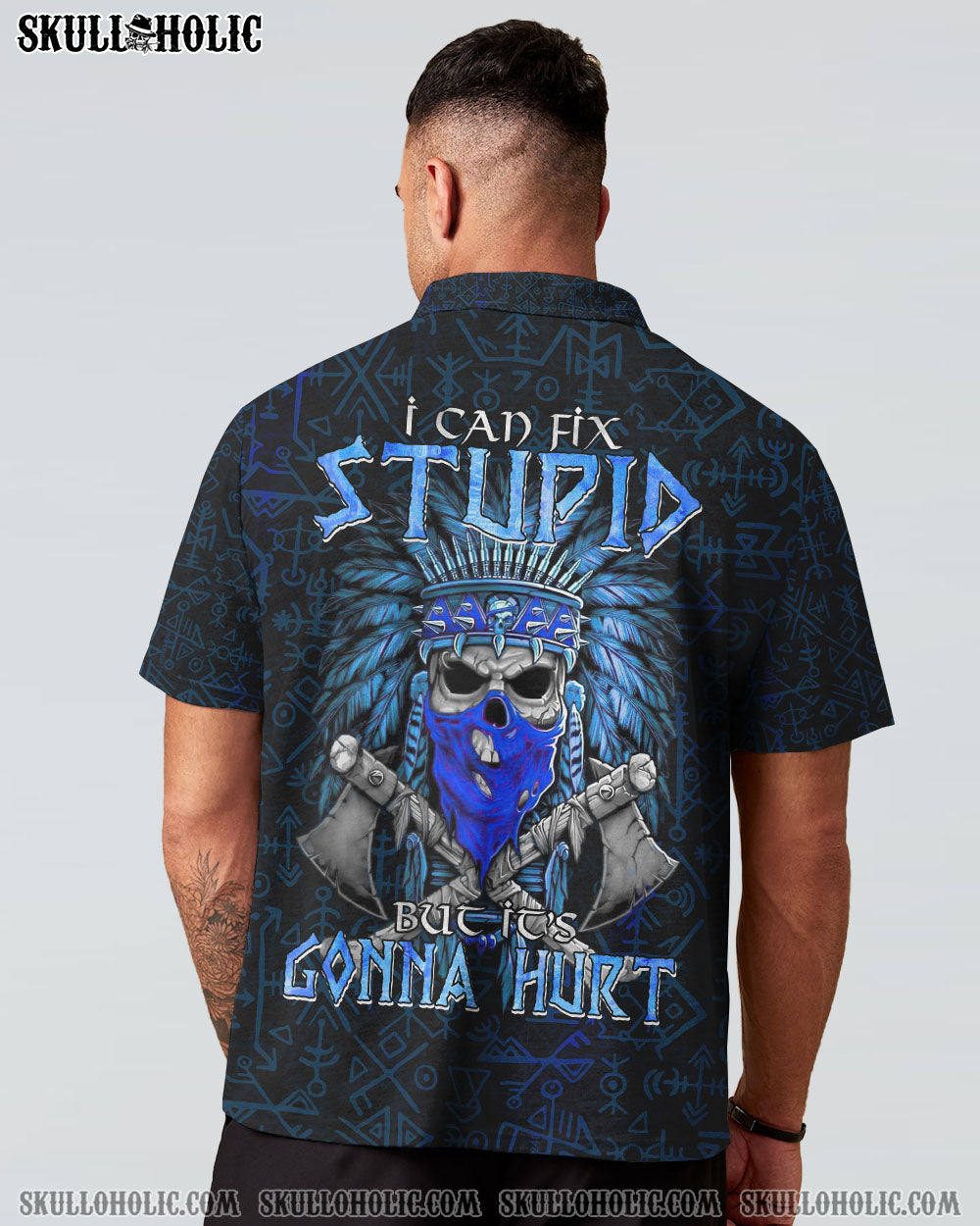 I CAN FIX STUPID NATIVE SKULL ALL OVER PRINT – TLTM3101234