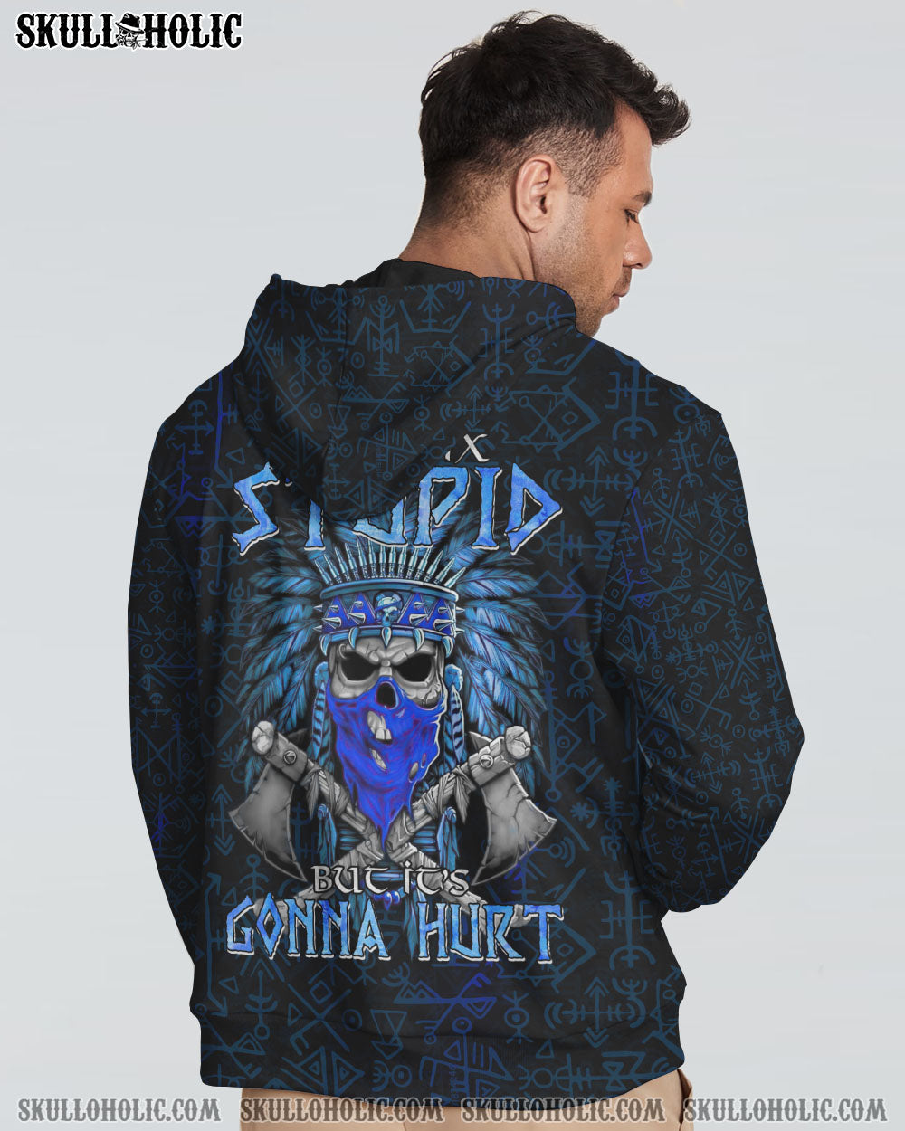 I CAN FIX STUPID NATIVE SKULL ALL OVER PRINT – TLTM3101234