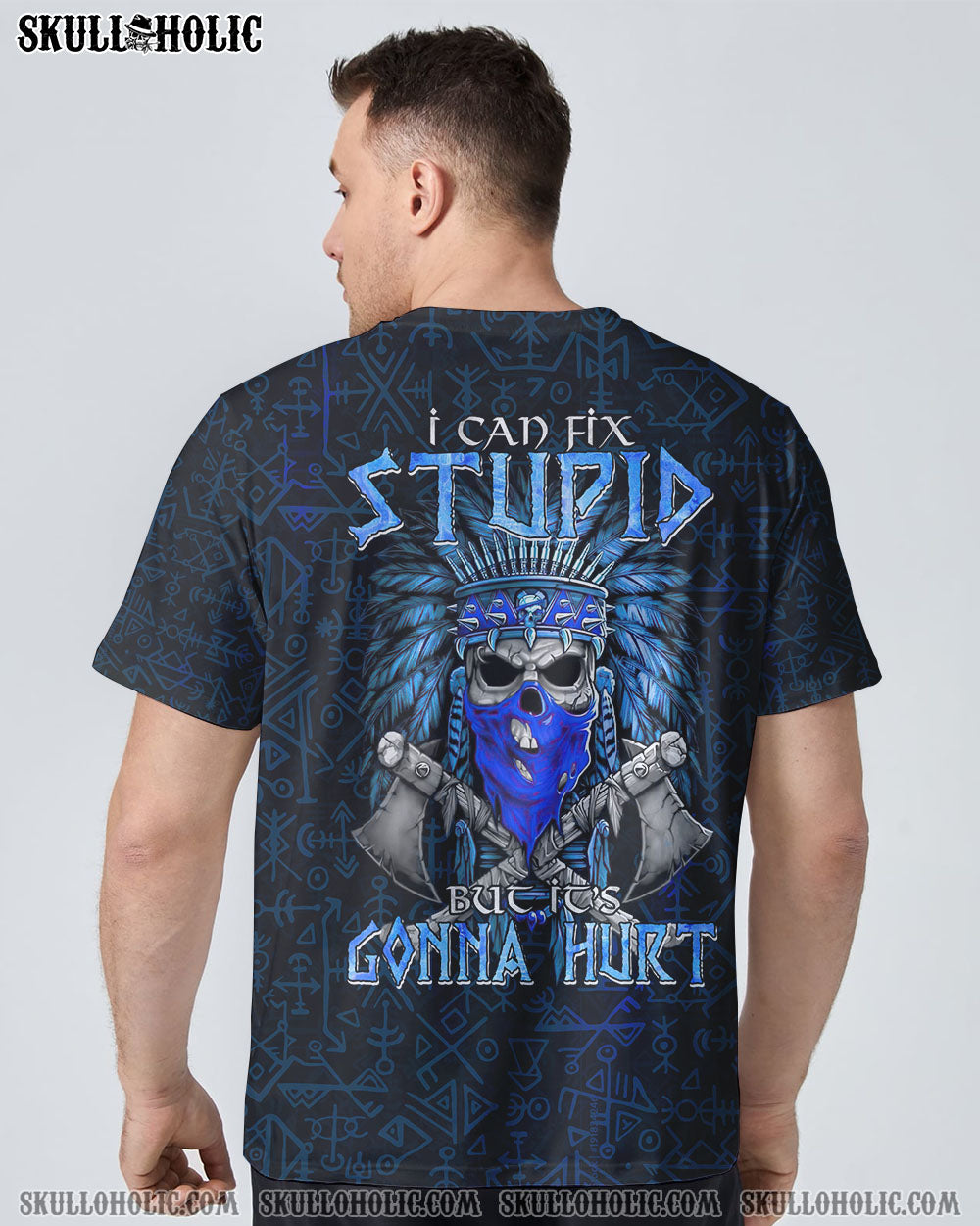 I CAN FIX STUPID NATIVE SKULL ALL OVER PRINT – TLTM3101234