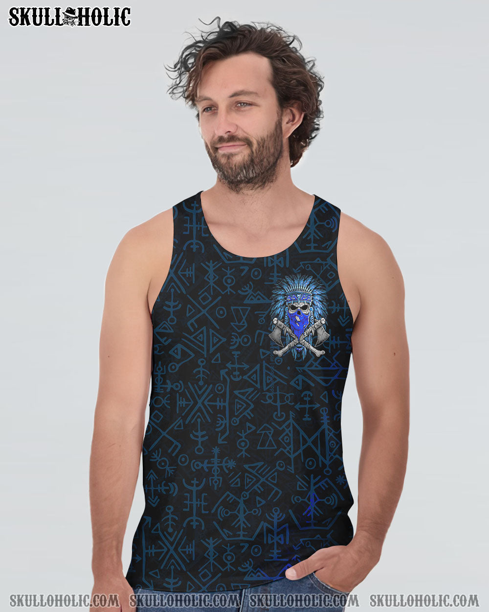 I CAN FIX STUPID NATIVE SKULL ALL OVER PRINT – TLTM3101234