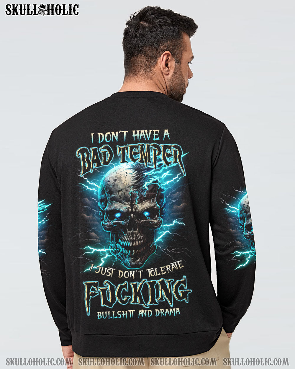 I DON’T HAVE A BAD TEMPER THUNDER SKULL ALL OVER PRINT – TLTW0404235