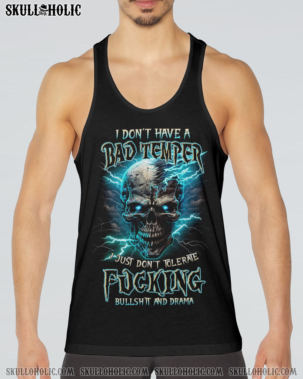 I DON’T HAVE A BAD TEMPER THUNDER SKULL ALL OVER PRINT – TLTW0404235