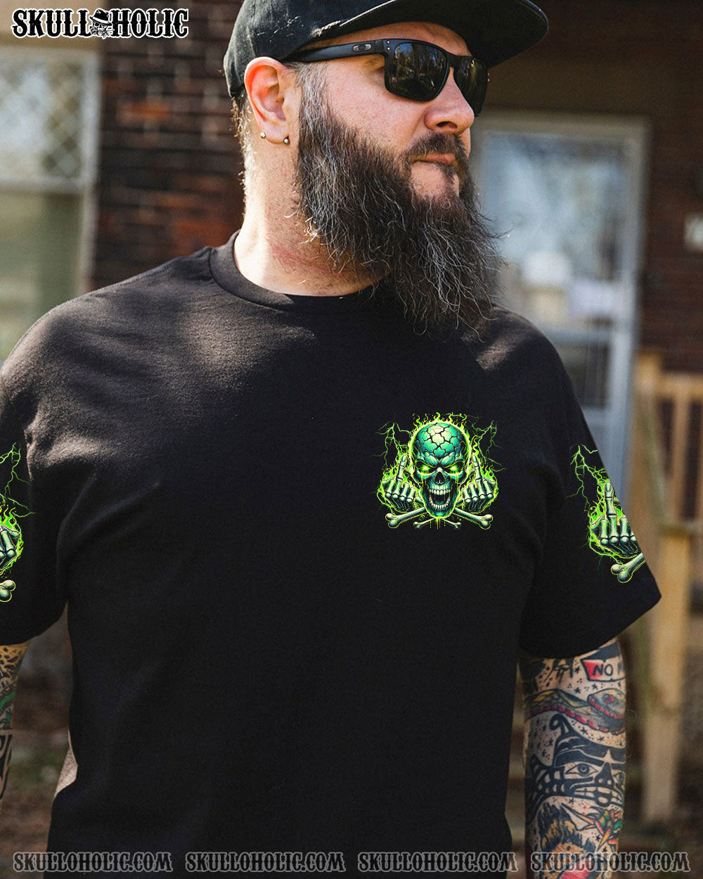 I DON’T NEED A MIDDLE FINGER SKULL ALL OVER PRINT – TYTM2806243