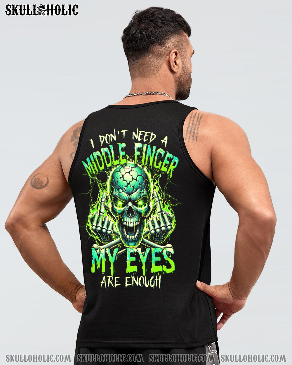I DON’T NEED A MIDDLE FINGER SKULL ALL OVER PRINT – TYTM2806243