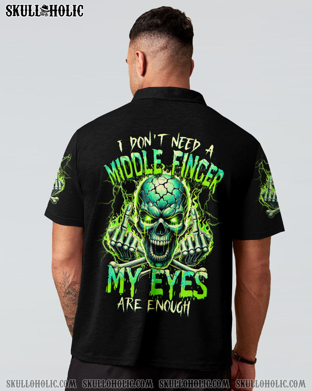 I DON’T NEED A MIDDLE FINGER SKULL ALL OVER PRINT – TYTM2806243
