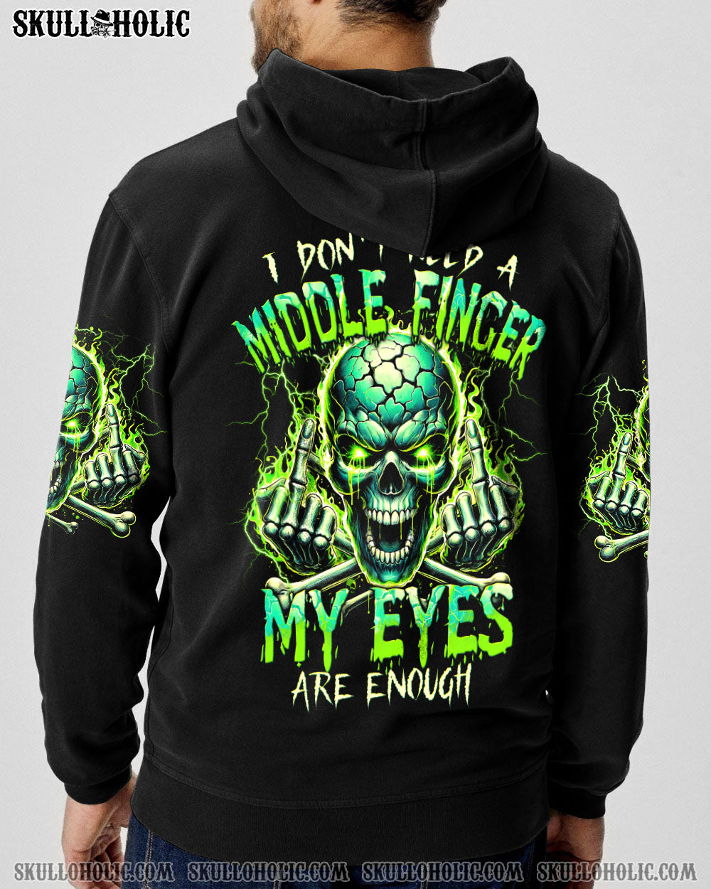 I DON’T NEED A MIDDLE FINGER SKULL ALL OVER PRINT – TYTM2806243