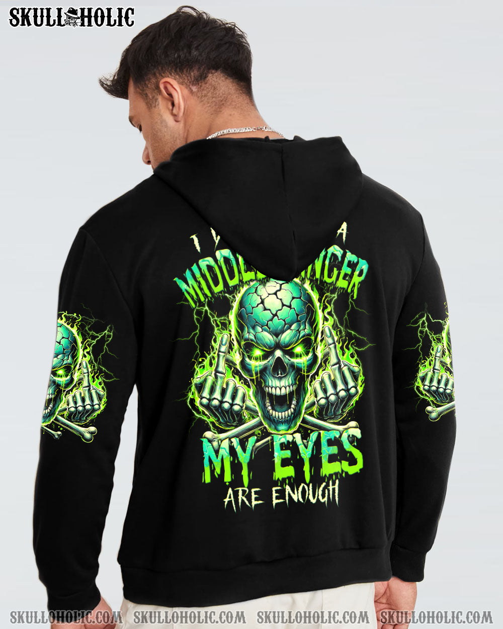 I DON’T NEED A MIDDLE FINGER SKULL ALL OVER PRINT – TYTM2806243