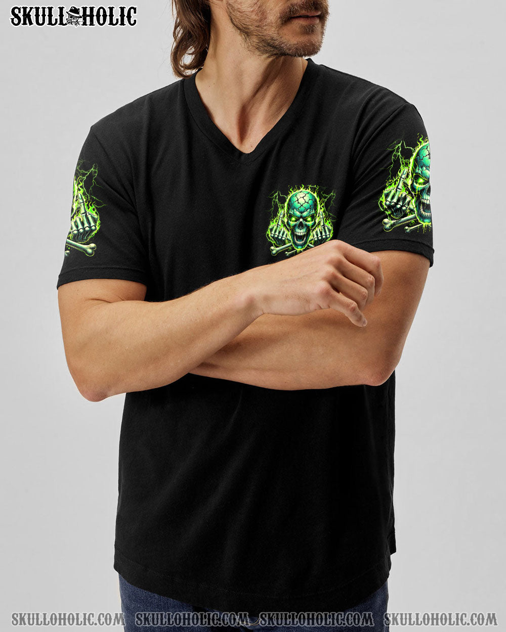 I DON’T NEED A MIDDLE FINGER SKULL ALL OVER PRINT – TYTM2806243