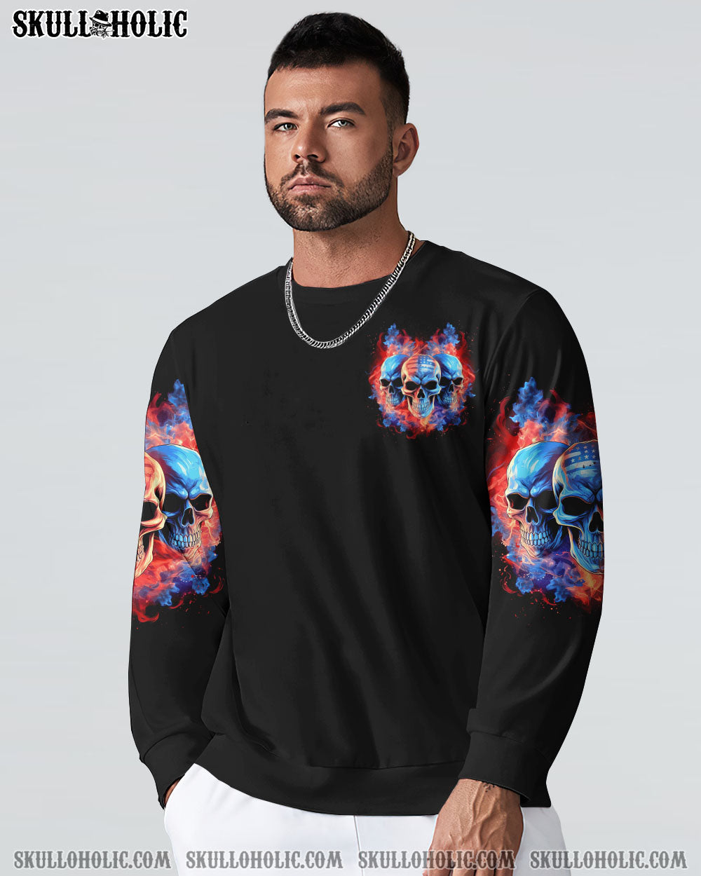 I HAVE 3 SIDES 3 SKULLS FLAG ALL OVER PRINT – TLNT0906234