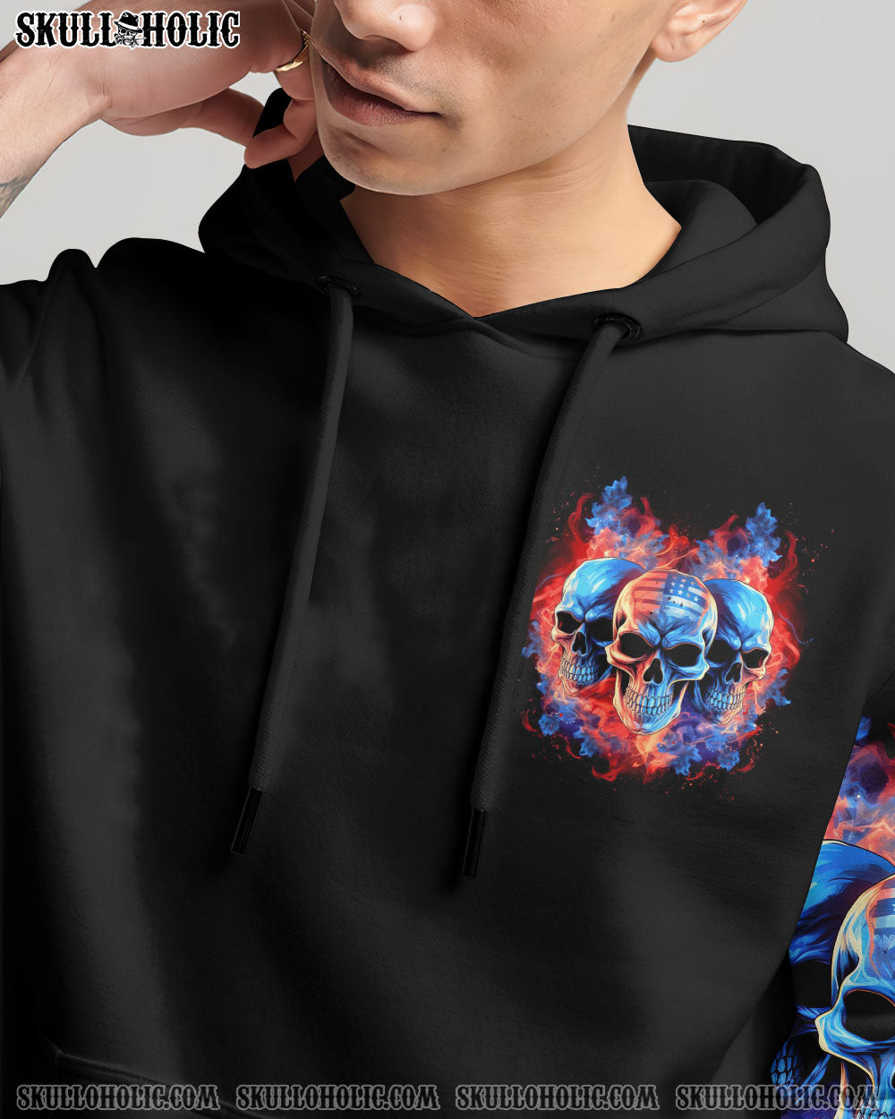 I HAVE 3 SIDES 3 SKULLS FLAG ALL OVER PRINT – TLNT0906234