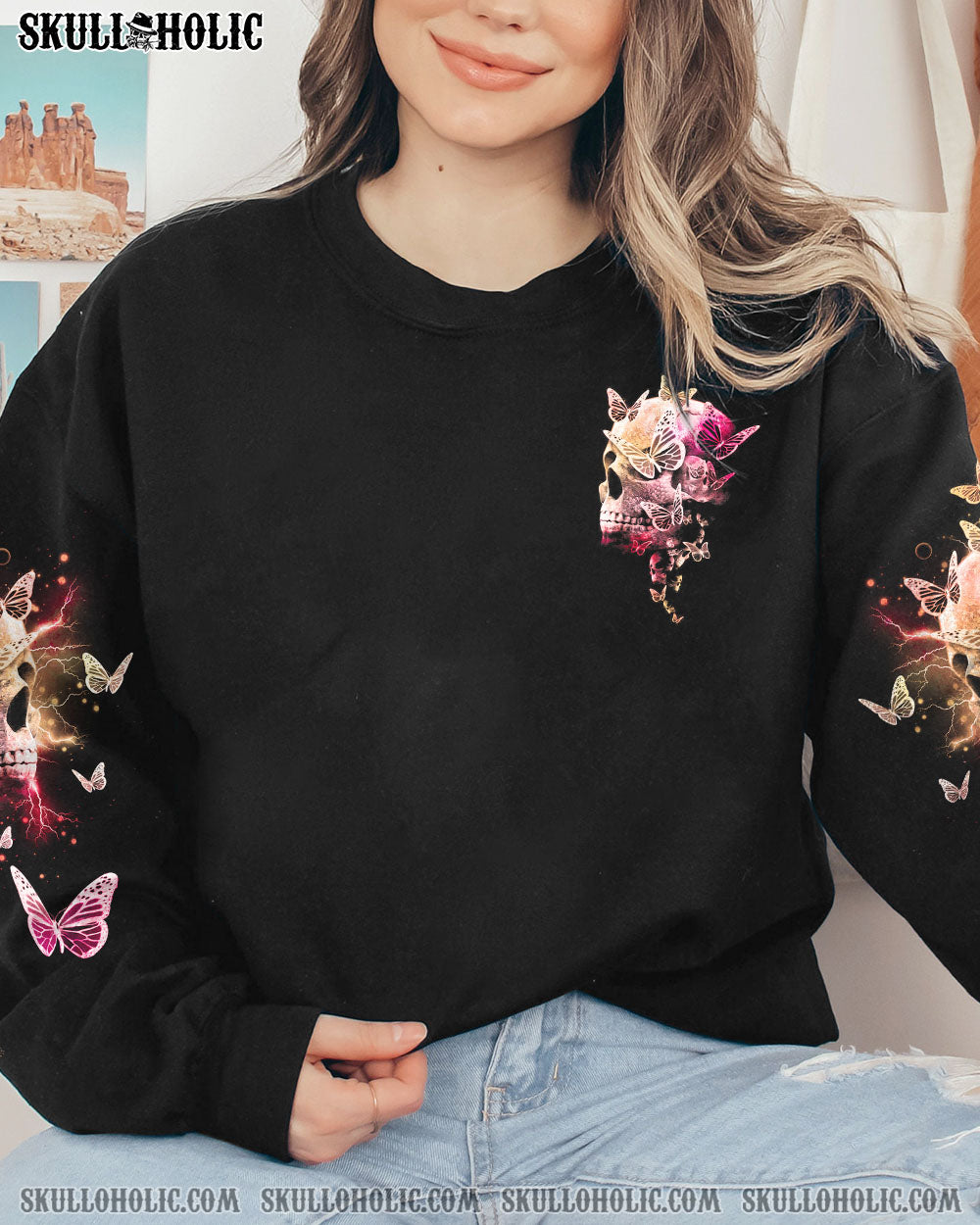 I HAVE 3 SIDES BUTTERFLY SKULL ALL OVER PRINT – TLNO1712221