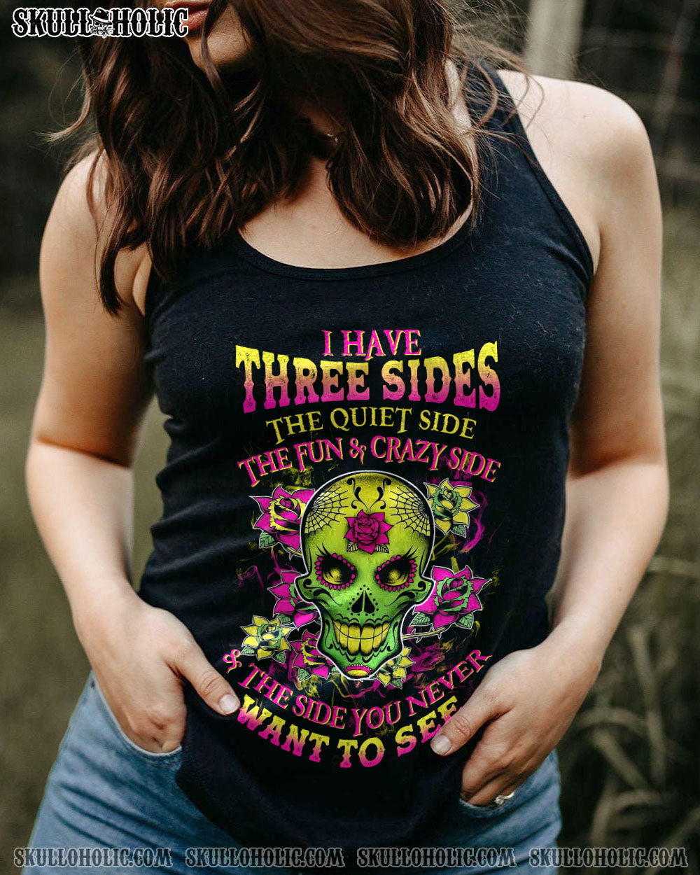 I HAVE 3 SIDES SUGAR SKULL ROSE ALL OVER PRINT – TLTW1712221